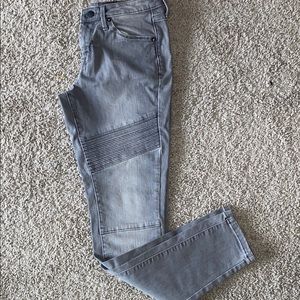Gray Moto Jeans